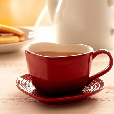 Caneca Cerâmica Coração Vermelha 220ml Le Creuset