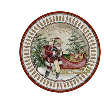 Jogo 6 Pratos de Sobremesa Cenas Natal 19,5cm Alleanza