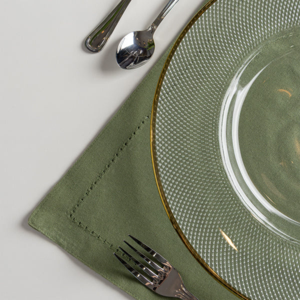 Sousplat Cristal Thin Edge Fio Ouro 33cm Wolff