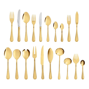 Faqueiro 130 Peças Aço Inox Dourado Avalon Wolff