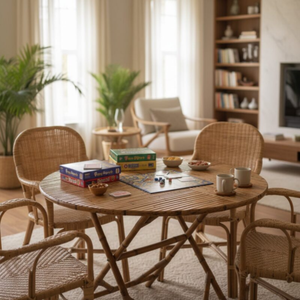 Mesa com Cavalete de Bambu 110x75cm