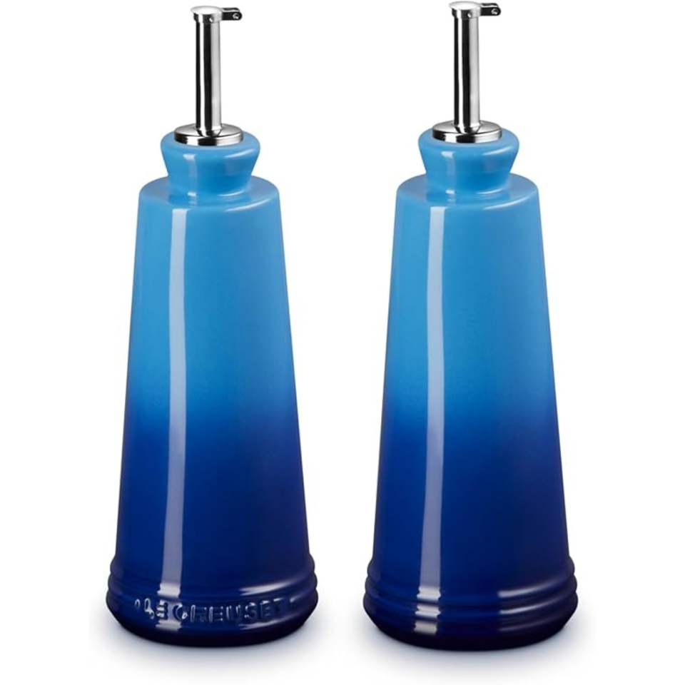 Kit com Porta Azeite e Vinagre Cerâmica Azure 300ml Le Creuset