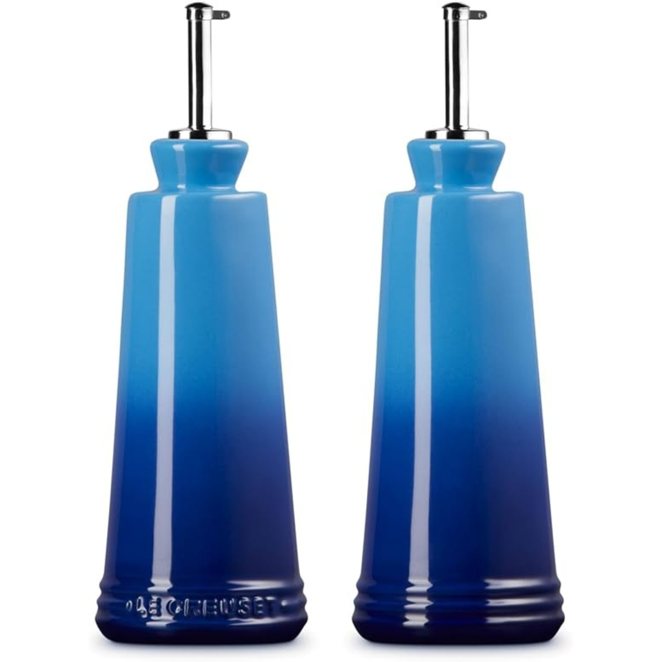Kit com Porta Azeite e Vinagre Cerâmica Azure 300ml Le Creuset