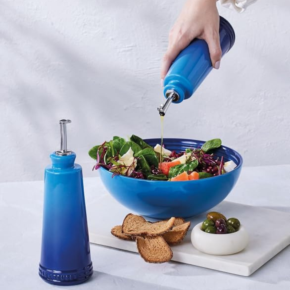 Kit com Porta Azeite e Vinagre Cerâmica Azure 300ml Le Creuset