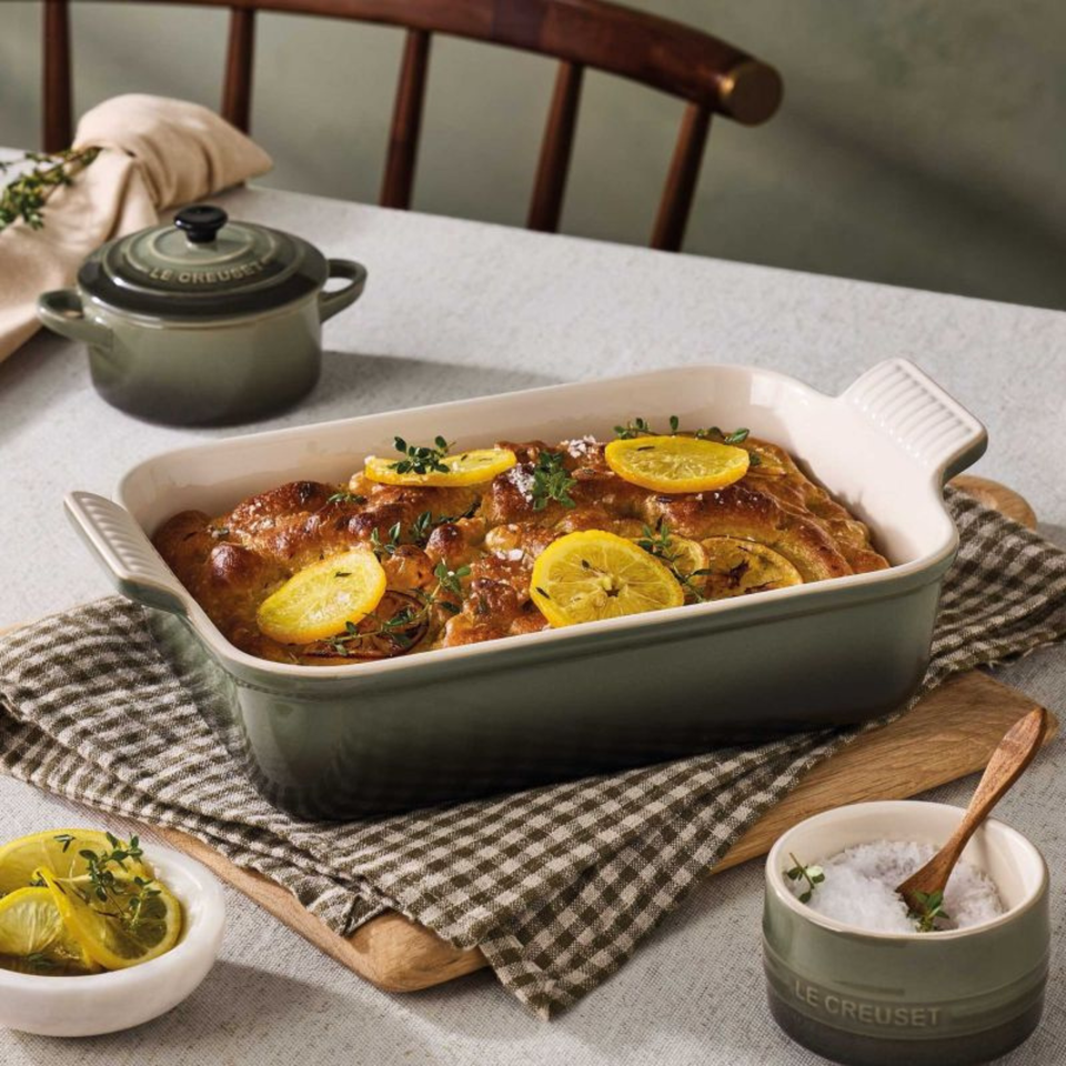 Travessa Retangular Cerâmica Heritage Thyme 19cm Le Creuset