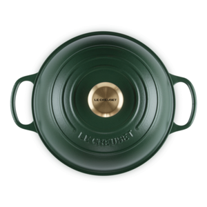 Panela Le Creuset para Pão Signature Foret com Pegador Dourado 24cm
