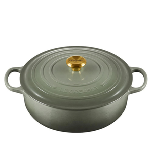 Panela Le Creuset para Risotto Signature Thyme com Pegador Dourado 6,2L 30cm