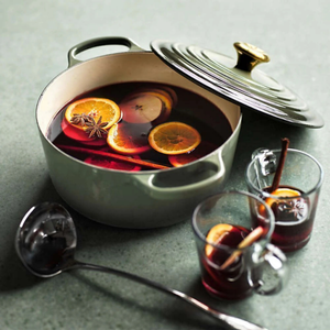Panela Le Creuset para Risotto Signature Thyme com Pegador Dourado 6,2L 30cm