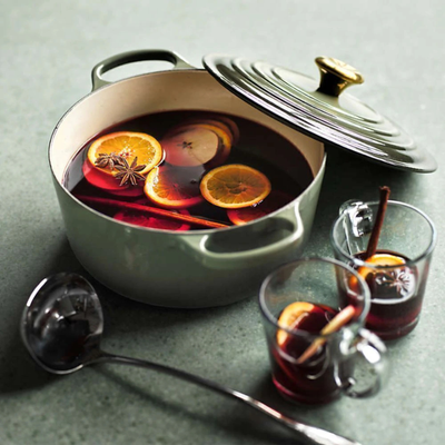 Panela Le Creuset para Risotto Signature Thyme com Pegador Dourado 6,2L 30cm