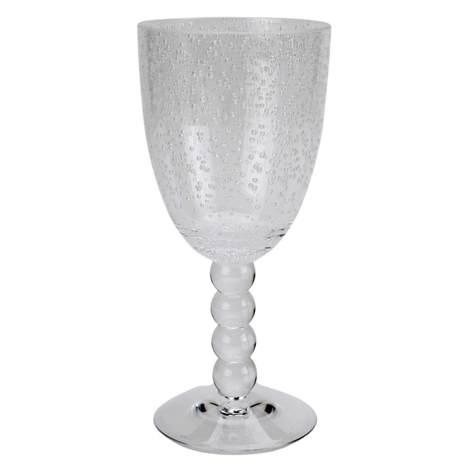 Taça Acrílico Detalhes Bolas e Bolhas Dêgrade Transparente 400ml