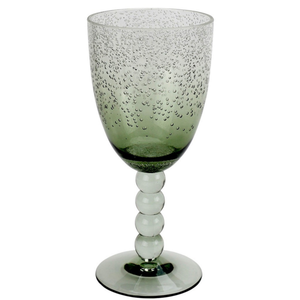 Taça Acrílico Detalhes Bolas e Bolhas Dêgrade Verde 400ml
