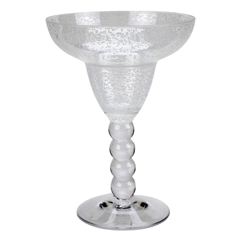 Taça Coquetel Acrílico Detalhes Bolas e Bolhas Dêgrade Transparente 300ml
