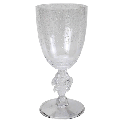 Taça Acrílico Detalhes Peixe e Bolhas Transparente 350ml