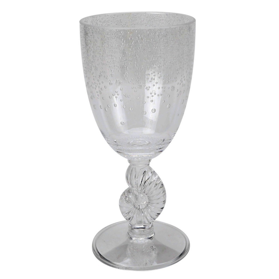 Taça Acrílico Detalhes Concha e Bolhas Transparente 350ml