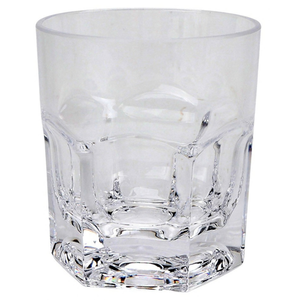 Copo Baixo Acrílico Sextavado Transparente 250ml