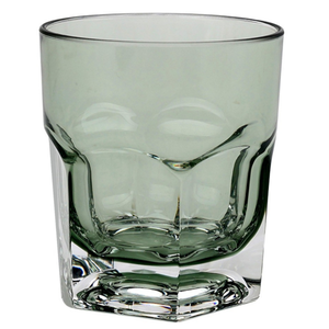 Copo Baixo Acrílico Sextavado Verde 250ml