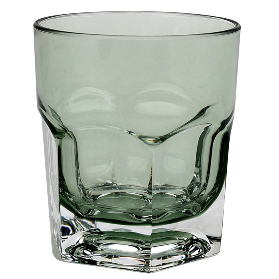 Copo Baixo Acrílico Sextavado Verde 250ml