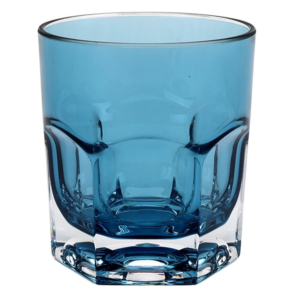 Copo Baixo Acrílico Sextavado Azul 250ml
