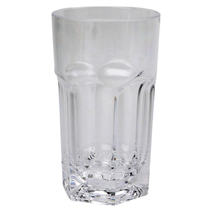 Copo Longo Acrílico Sextavado Transparente 400ml