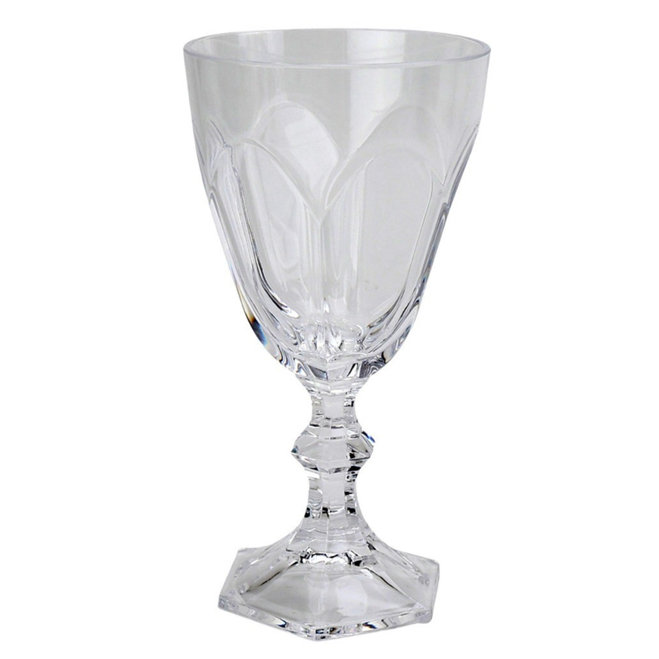 Taça Acrílico Sextavada Transparente 350ml