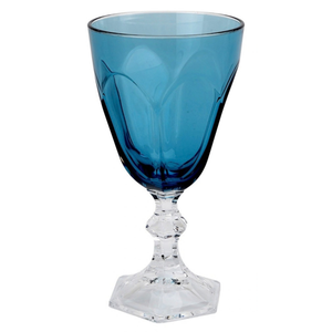 Taça Acrílico Sextavada Azul 350ml