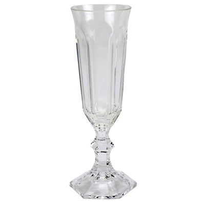Taça Champanhe Acrílico Sextavada Transparente 200ml