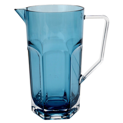 Jarra Acrílico Sextavada Azul 1,4L