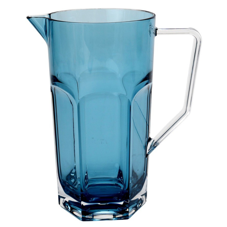 Jarra Acrílico Sextavada Azul 1,4L