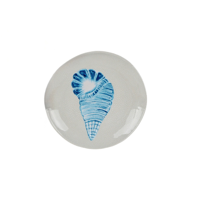 Prato de Sobremesa Melamina Desenho Concha Búzio 22,4cm