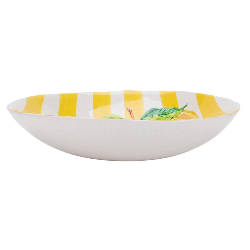 Saladeira Melamina Desenho Limão Amarela 31x31x7cm