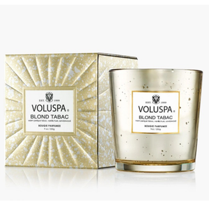 Vela Voluspa Copo de Vidro Clássico Blond Tabac 60 Horas