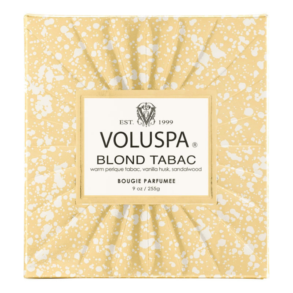 Vela Voluspa Copo de Vidro Clássico Blond Tabac 60 Horas