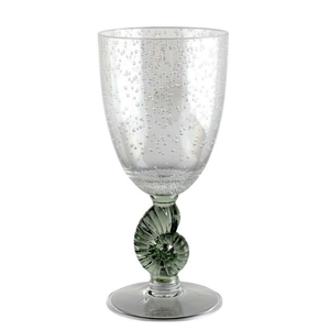 Taça Acrílico Detalhes Concha e Bolhas Verde 350ml