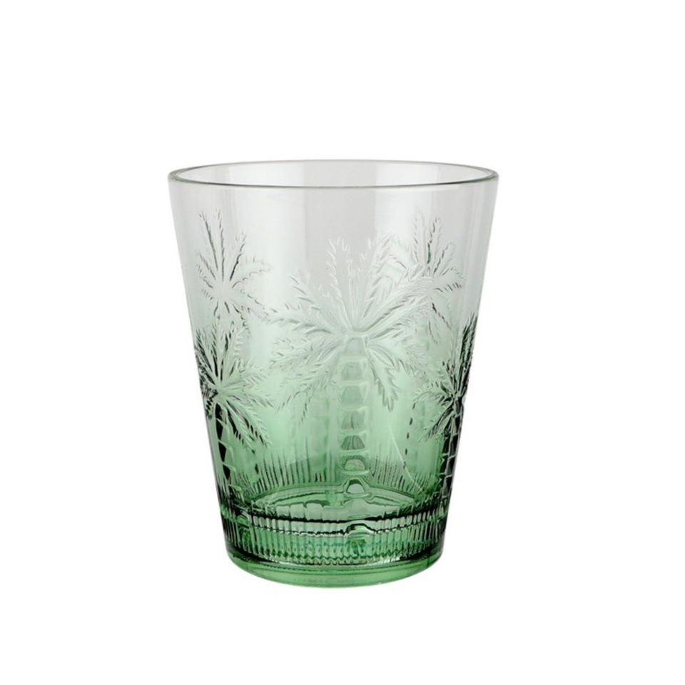 Copo Acrílico Textura Coqueiro Verde 400ml