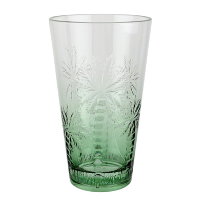 Copo Longo Acrílico Textura Coqueiro Verde 750ml
