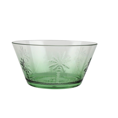 Bowl Acrílico Textura Coqueiro Verde 14x14x7cm