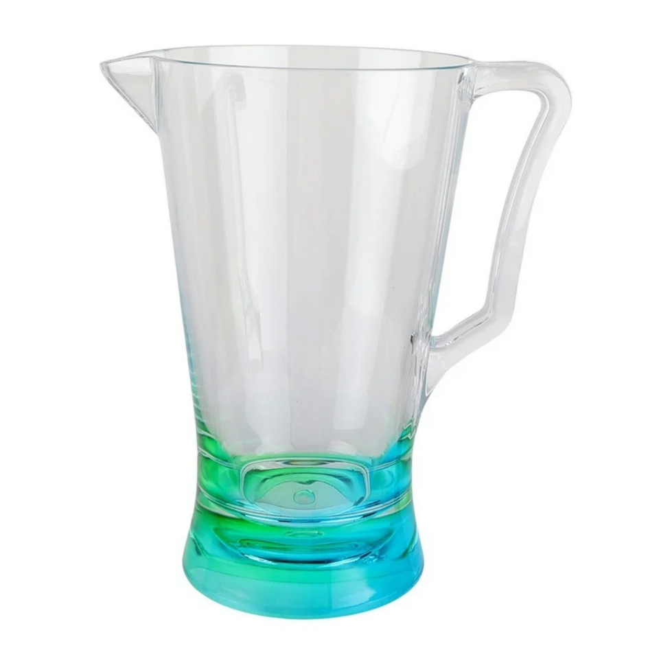 Jarra Acrílico Base Multicolor com Bolhas Azul 1,6L