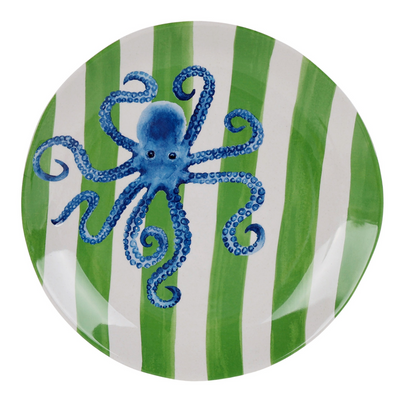 Prato Raso Melamina Desenho Polvo Verde 28cm