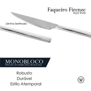 Jogo para Churrasco Aço Inox Firenze 12 peças Wolff