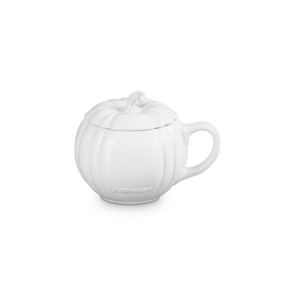 PRÉ-VENDA: Caneca Abóbora Cerâmica Branca 400ml Le Creuset