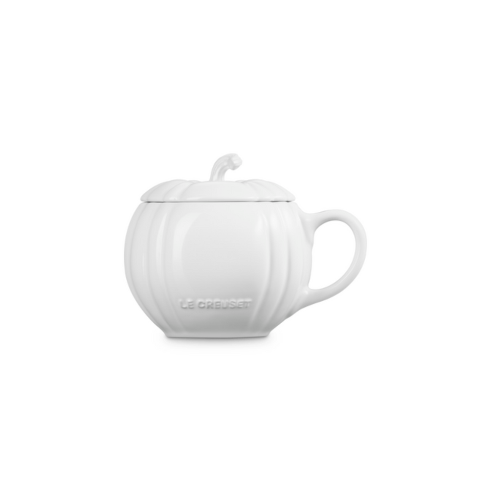 PRÉ-VENDA: Caneca Abóbora Cerâmica Branca 400ml Le Creuset