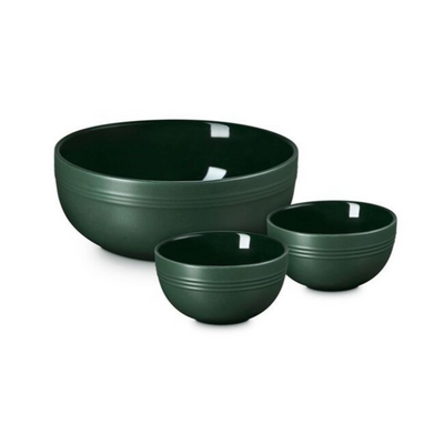 PRÉ-VENDA: Kit 3 Bowls Redondos Cerâmica Sphere Serenity Foret Le Creuset