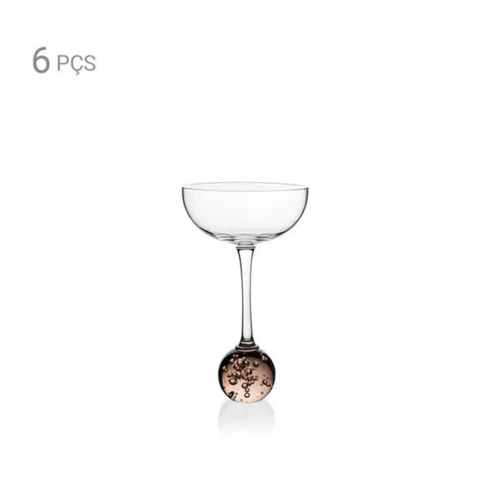 Jogo 6 Taças para Drink base Esfera Areia Vitrum 180ml