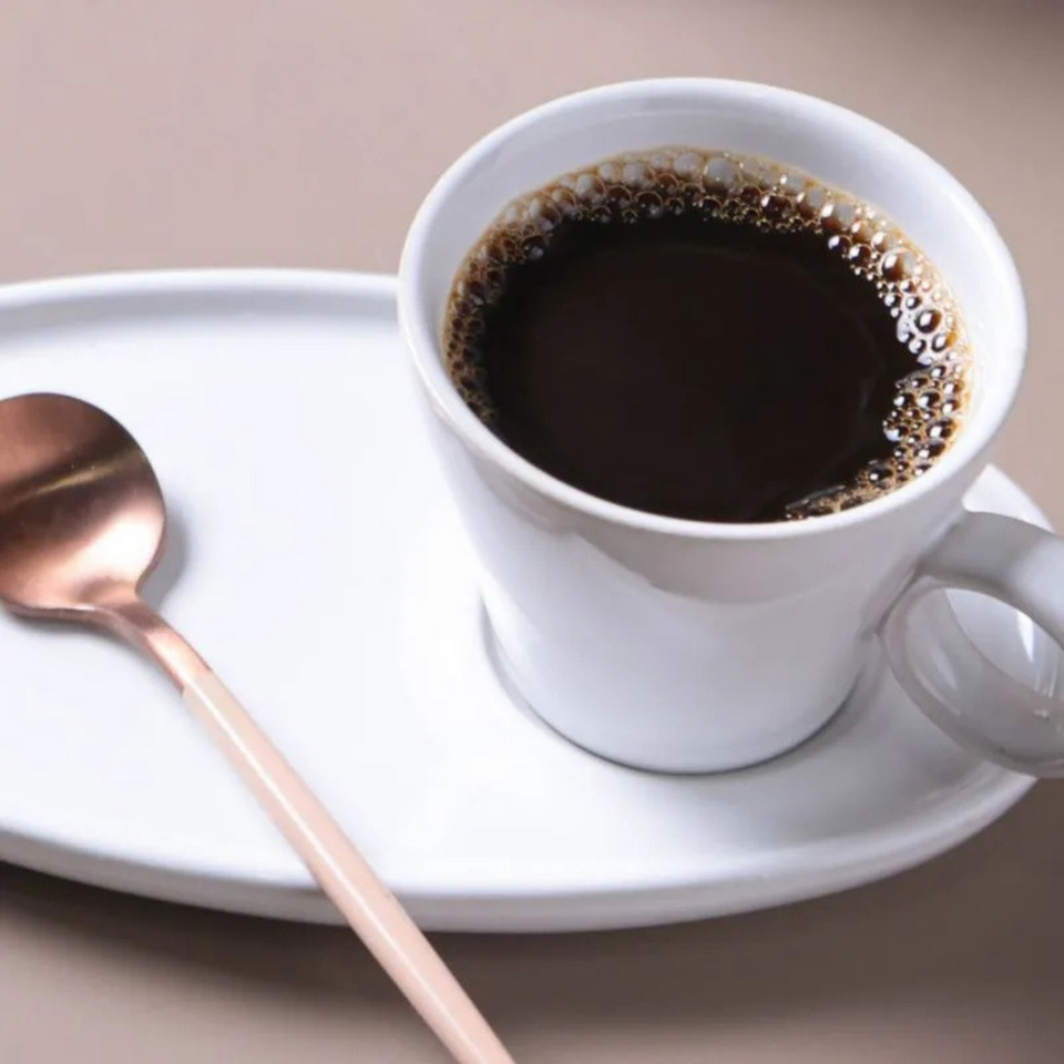 Jogo 6 Xícaras de Café com Pires Ovais Neo Stoneware New White 110ml Porto Brasil