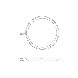 Jogo 6 Pratos de Sobremesa Stoneware Bio Croco 21,5cm Porto Brasil