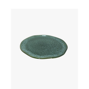 Prato de Sobremesa Cerâmica Requinte Organico 21,5cm Verde Água
