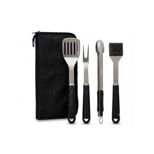 Conjunto 4 peças para Churrasco Inox com Estojo L'Hermitage
