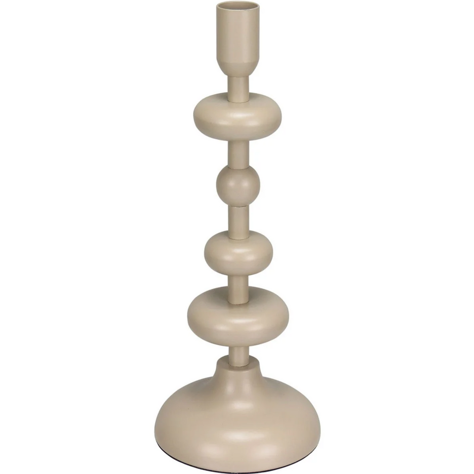Castiçal Metal Marfim 26cm Home&Co