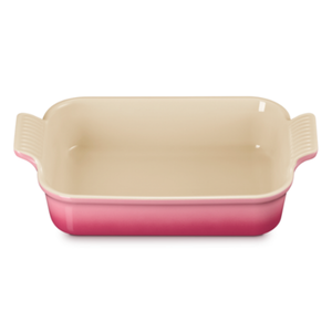 Travessa Retangular Cerâmica Heritage Rose Quartz 26cm Le Creuset