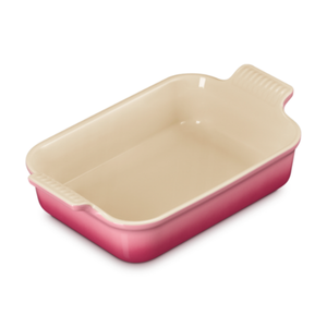 Travessa Retangular Cerâmica Heritage Rose Quartz 26cm Le Creuset